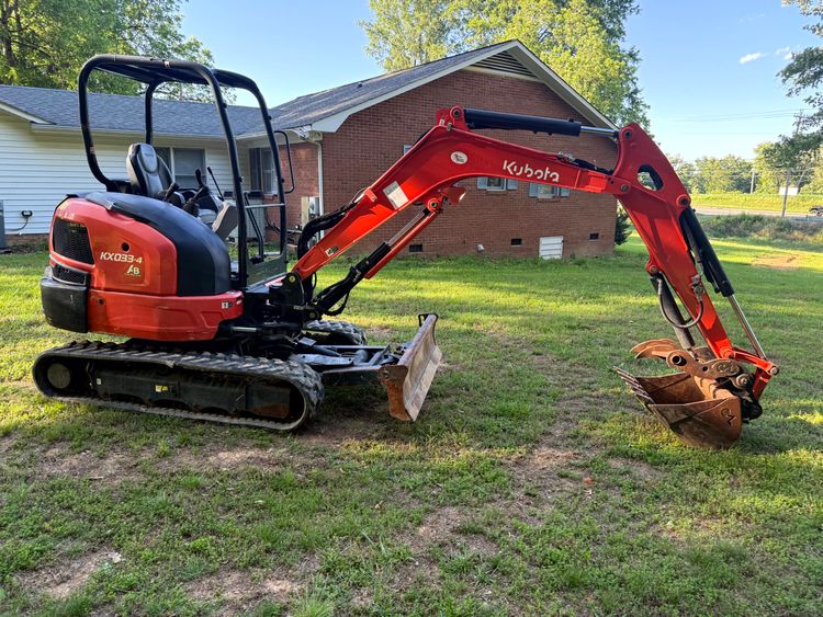 2022 Kubota KX033-4R Mini Excavator with Thumb and Angle Blade